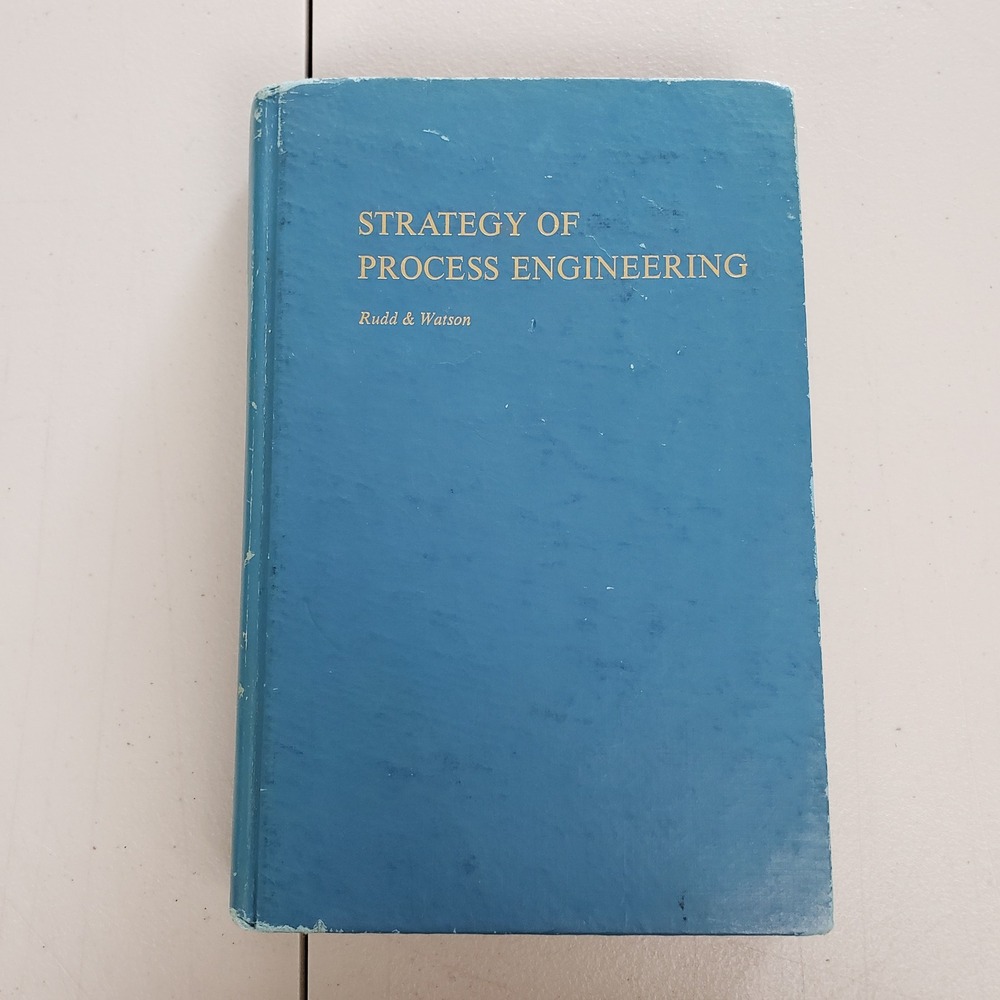 Strategy Of Process Engineering Book Rudd Watson Hardcover Vintage Chemical Text
